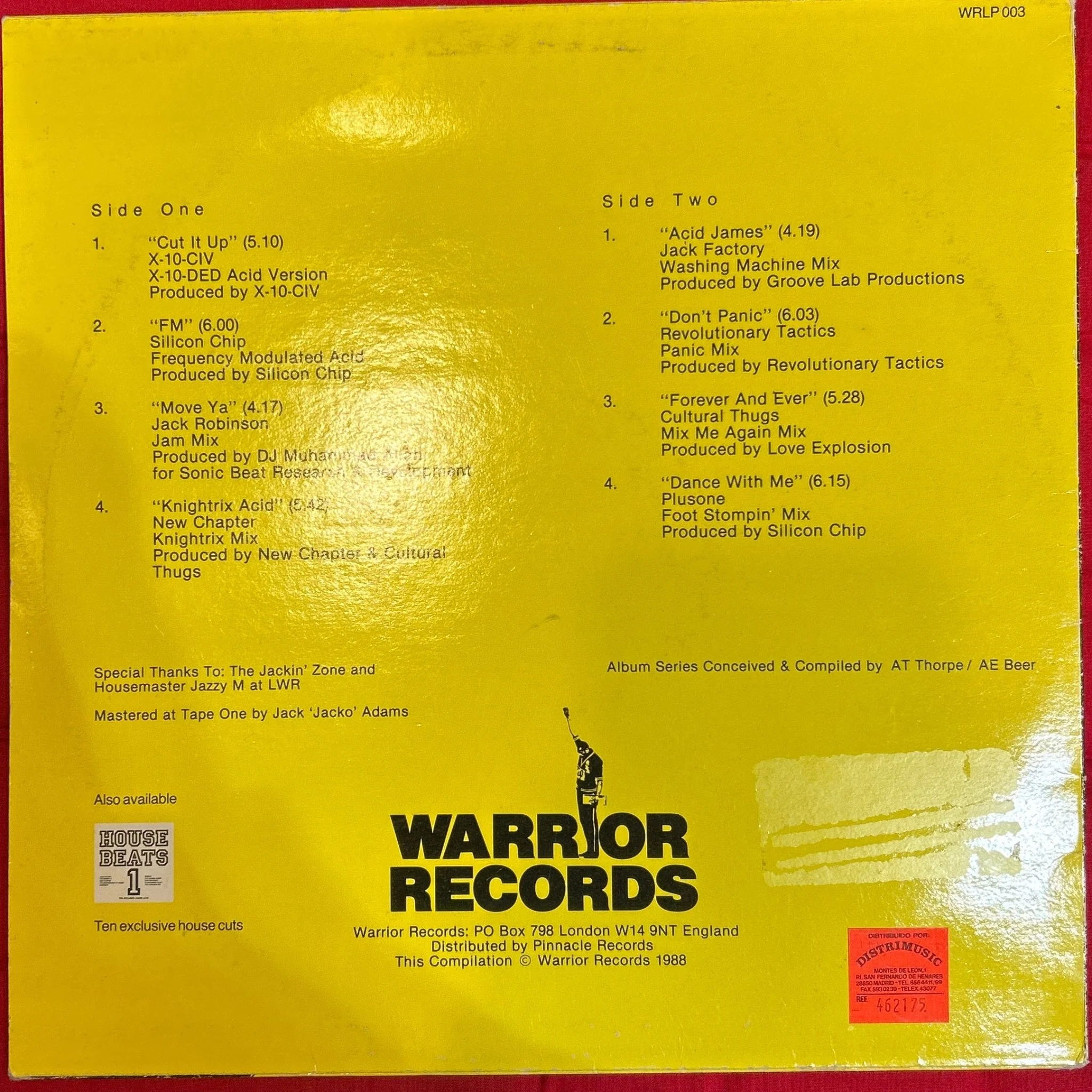 LP V/A ‎– Acid Beats 1 Ed. Inglesa  2ª Mano - Image 2