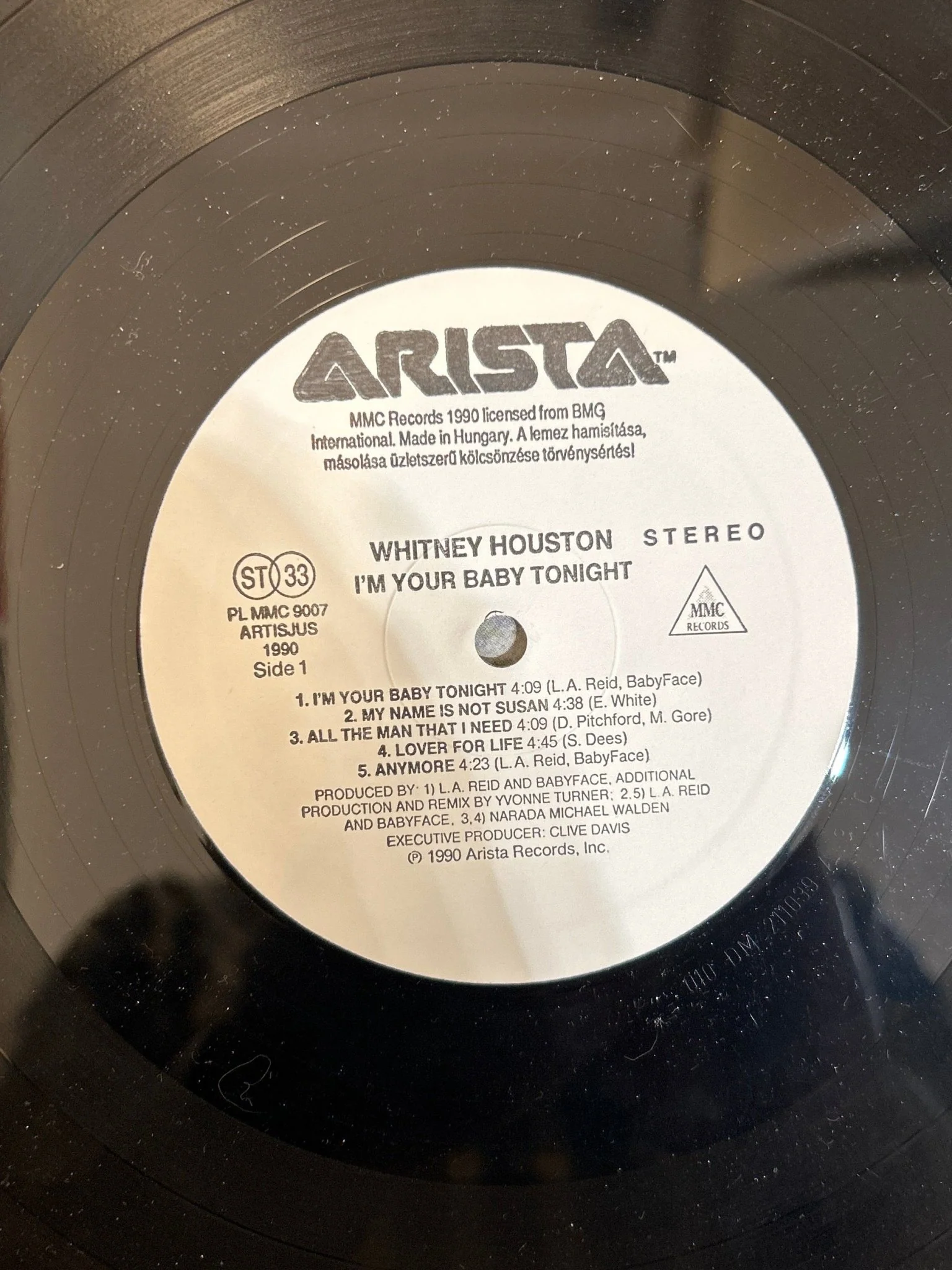 LP Whitney Houston ‎– I'm Your Baby Tonight Ed. Hungara 2ª Mano - Image 3