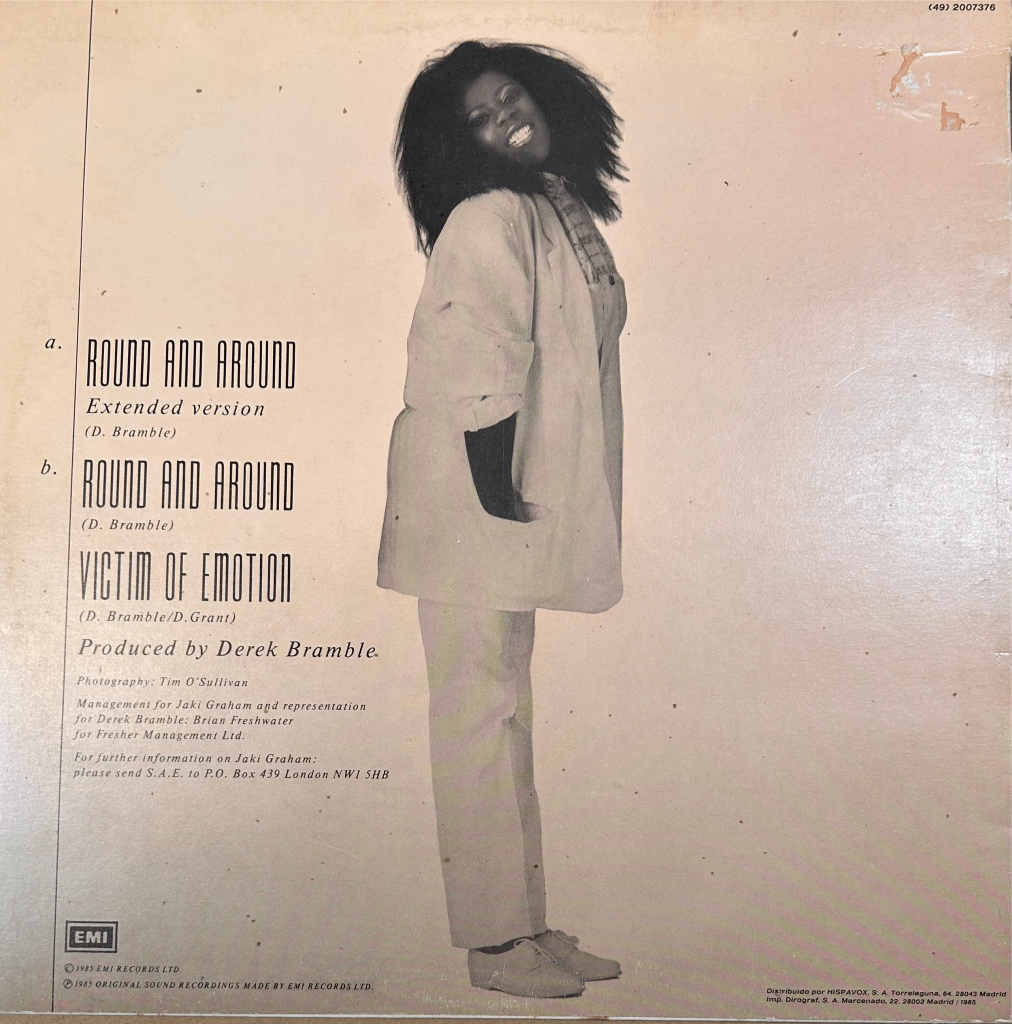 MAXISINGLE Jaki Graham ‎– Round And Round - Extended Version  2ª Mano - Image 2