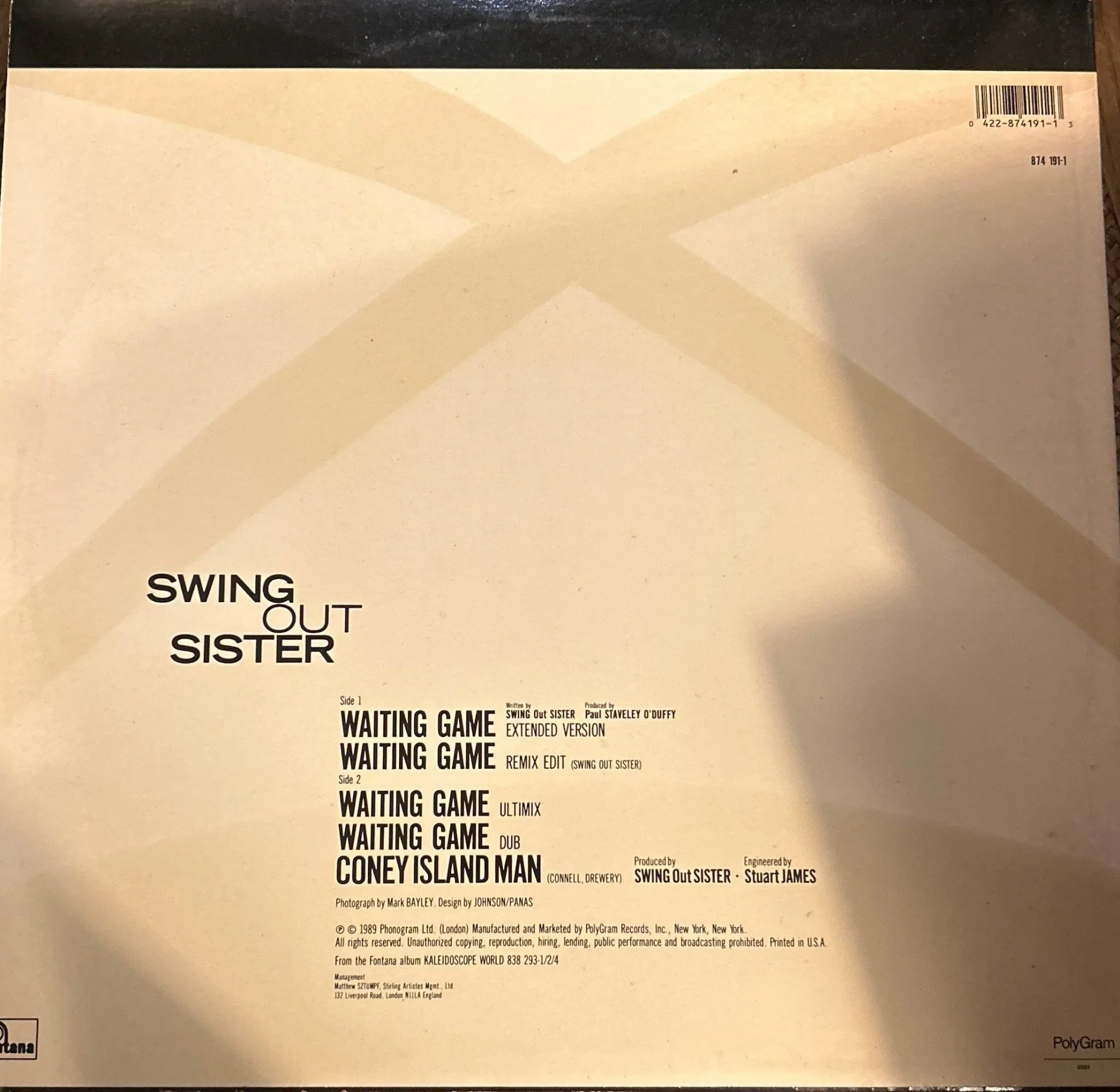 MAXISINGLE Swing Out Sister ‎– Waiting Game 2ª Mano - Image 2
