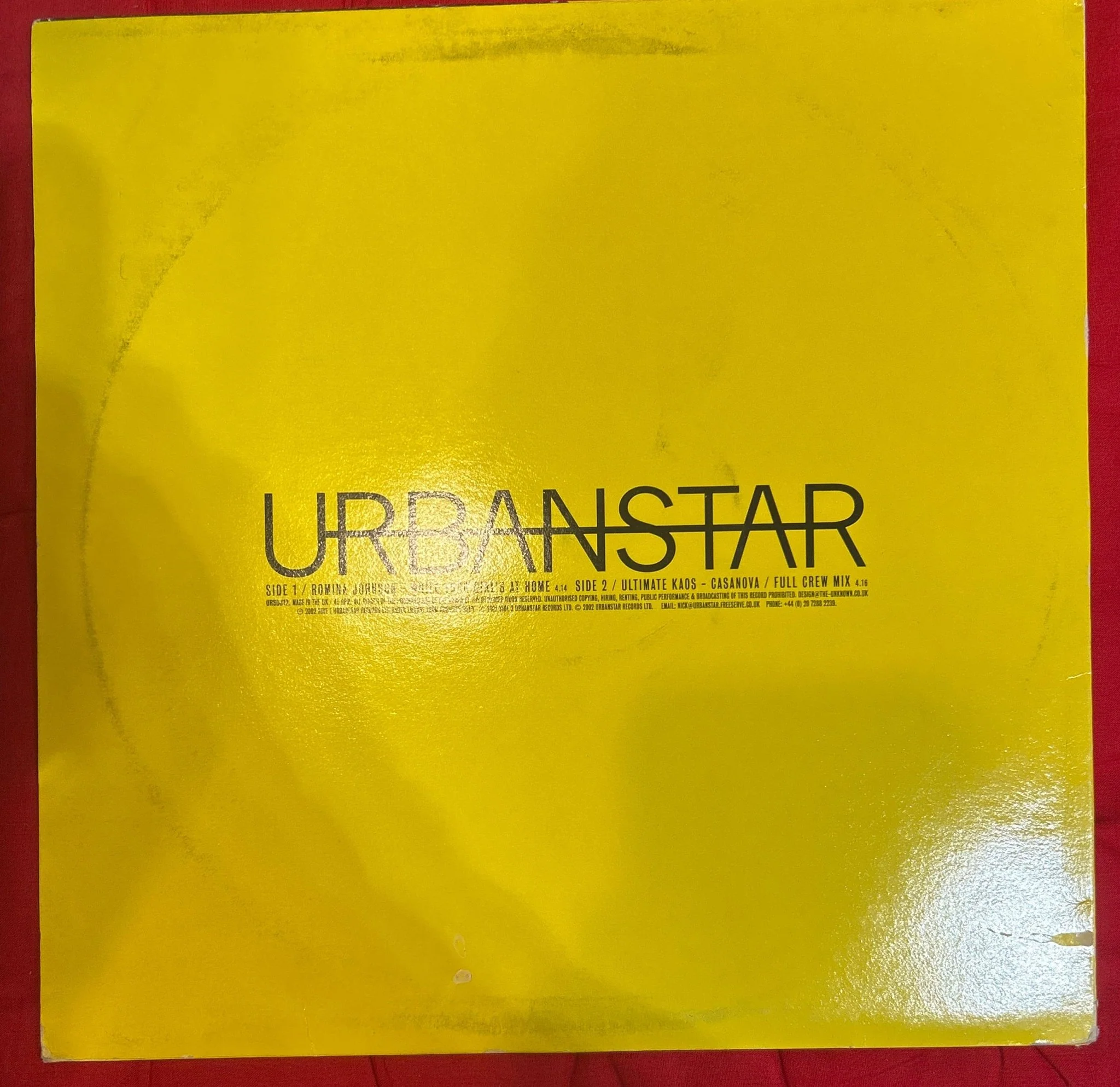 MAXISINGLE Romina Johnson / Ultimate Kaos – Urbanstars - DJ Sampler 1 2ª Mano - Image 2