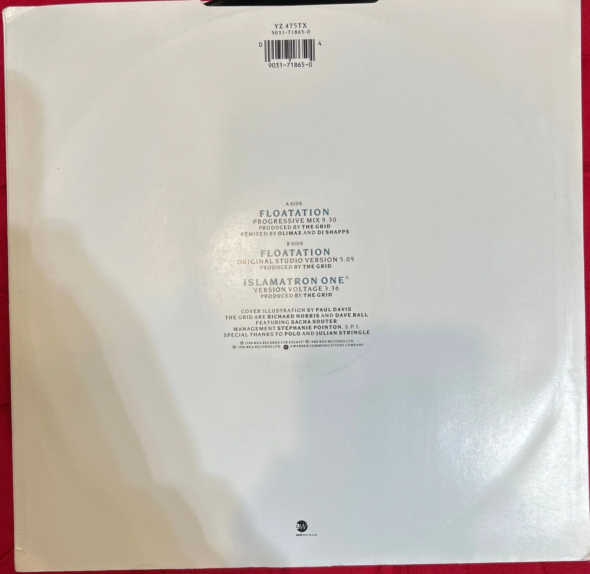 MAXISINGLE The Grid ‎– Floatation (Progressive mix) Remix 2ª Mano - Image 2