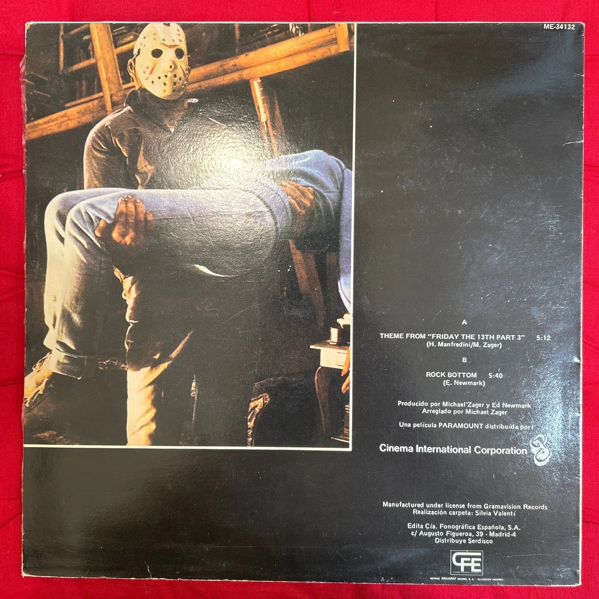 MAXISINGLE The Michael Zager Band ‎– Theme From Friday The 13th Part 3 2ª Mano - Image 2