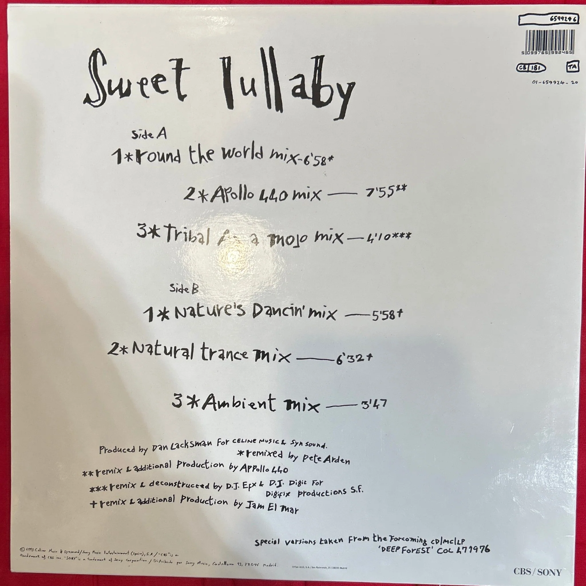MAXISINGLE Deep Forest ‎– Sweet Lullaby 2ª Mano - Image 2