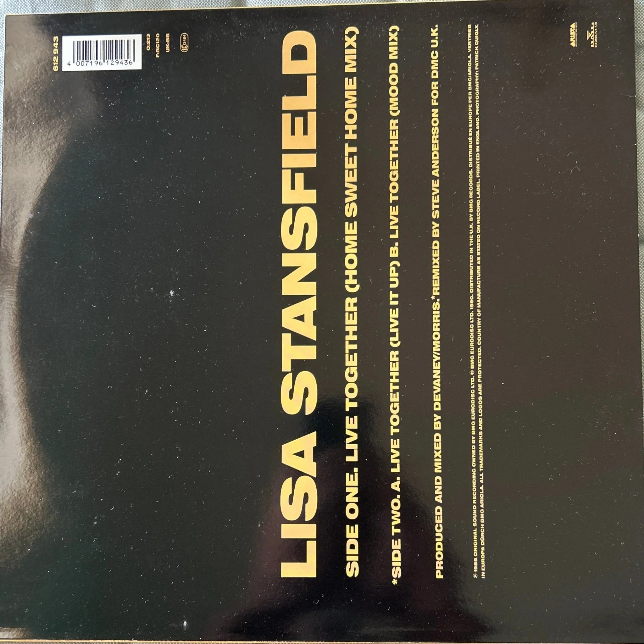 MAXISINGLE Lisa Stansfield ‎– Live Together (Remix) 2ª Mano - Image 2