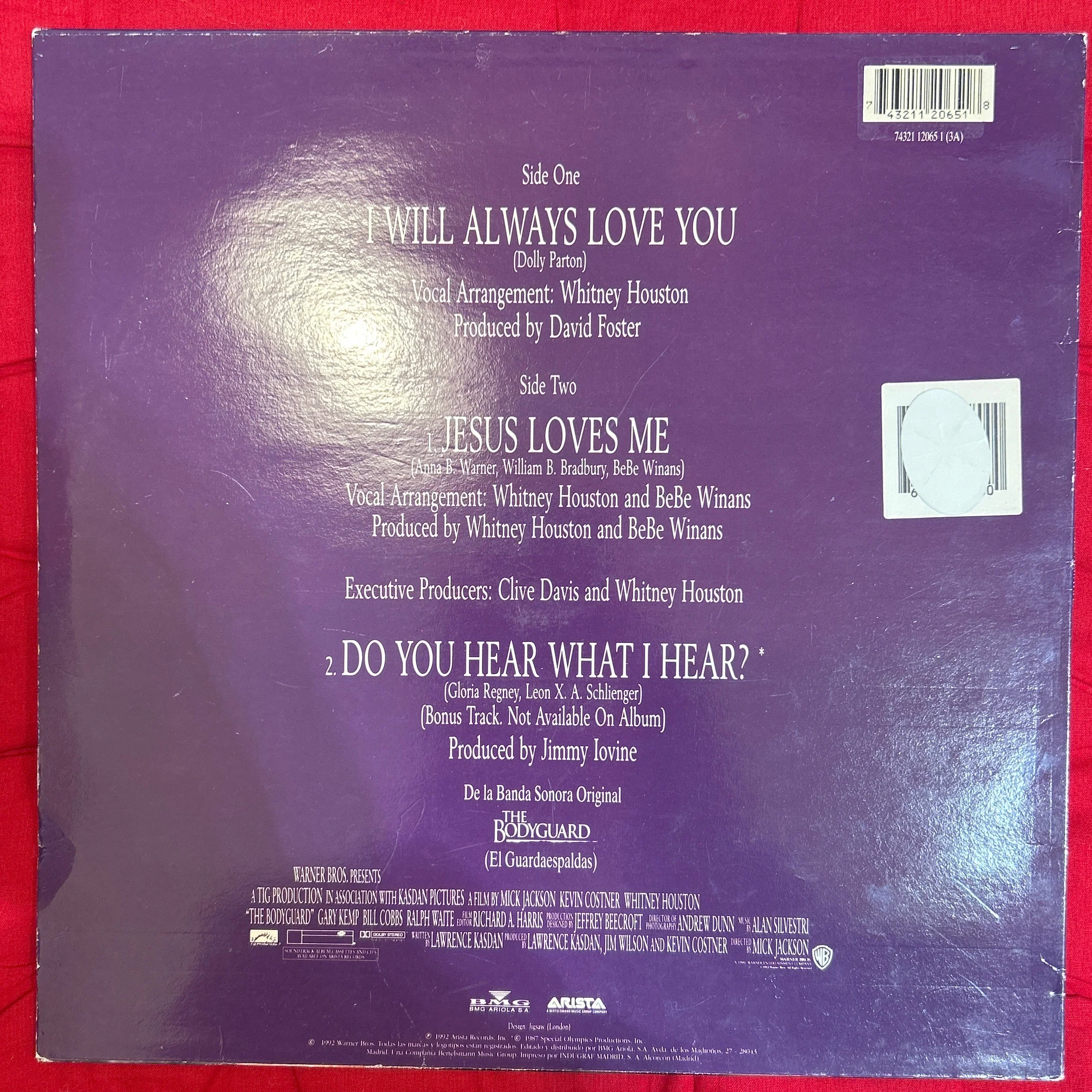 MAXISINGLE Whitney Houston ‎– I Will Always Love You 2ª Mano - Image 2