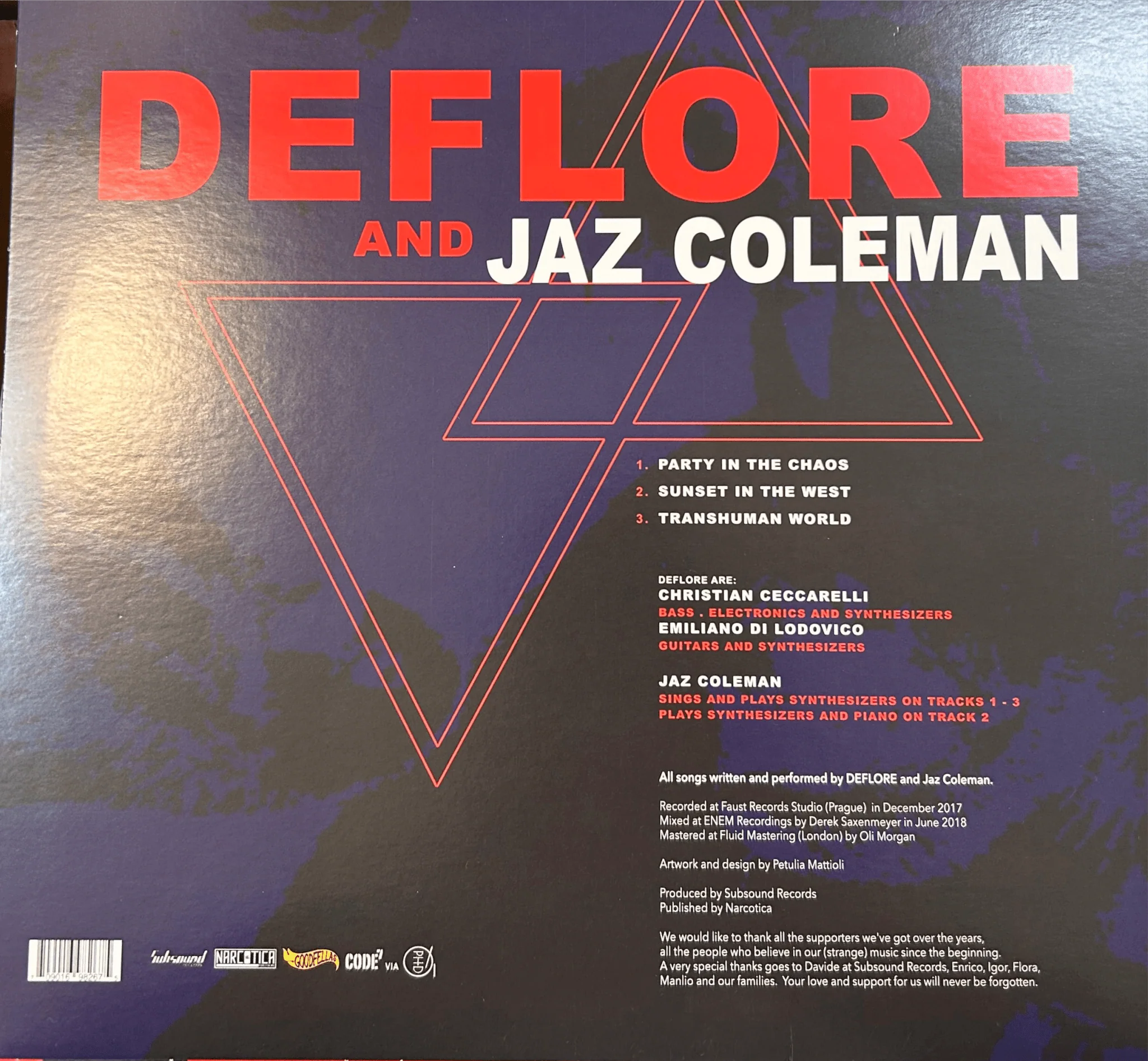 MAXISINGLE Deflore, Jaz Coleman ‎– Party In The Chaos 2ª Mano - Image 2