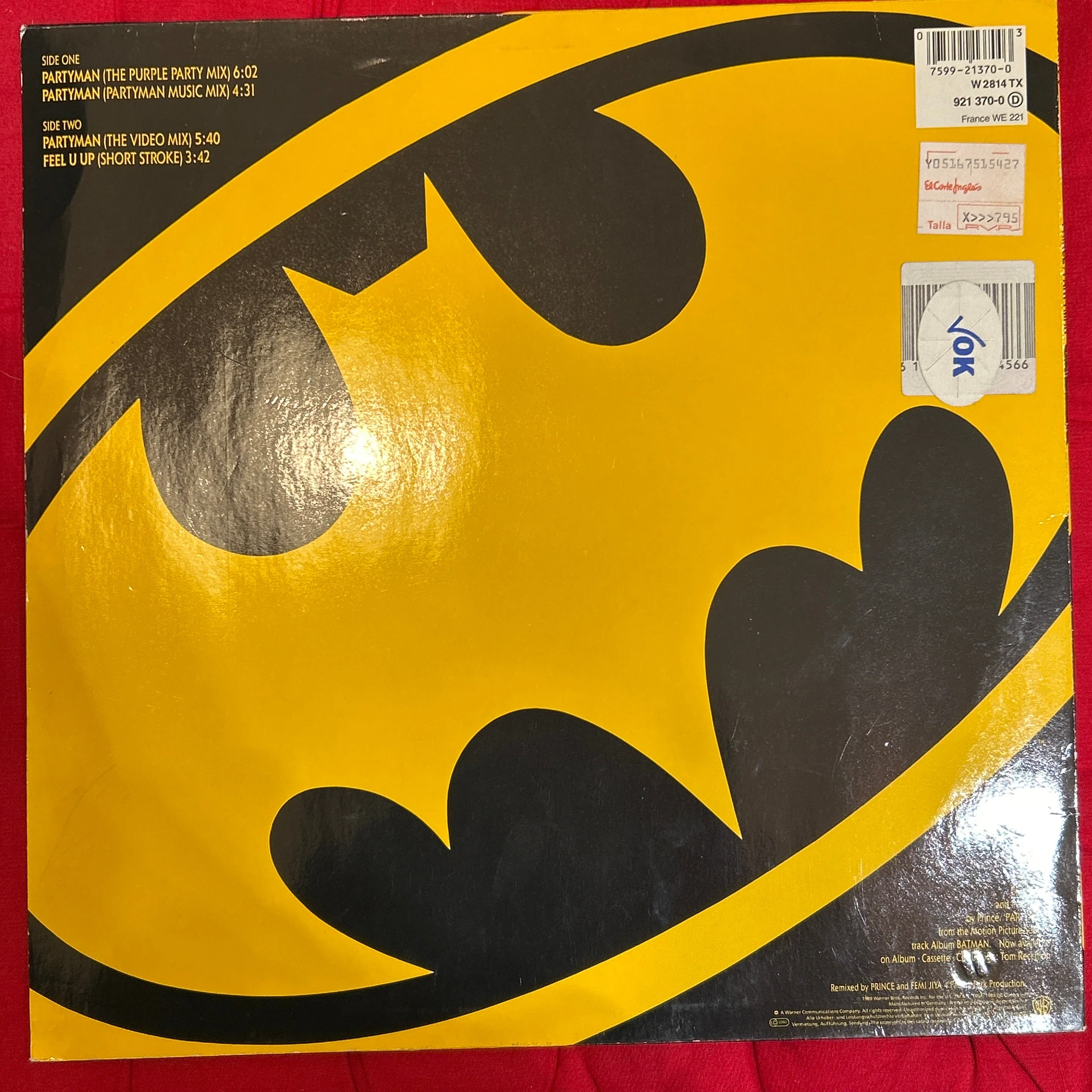 MAXISINGLE Prince ‎– Partyman (Remixes) 2ª Mano (Producto exclusivo recogida en tienda) - Image 2