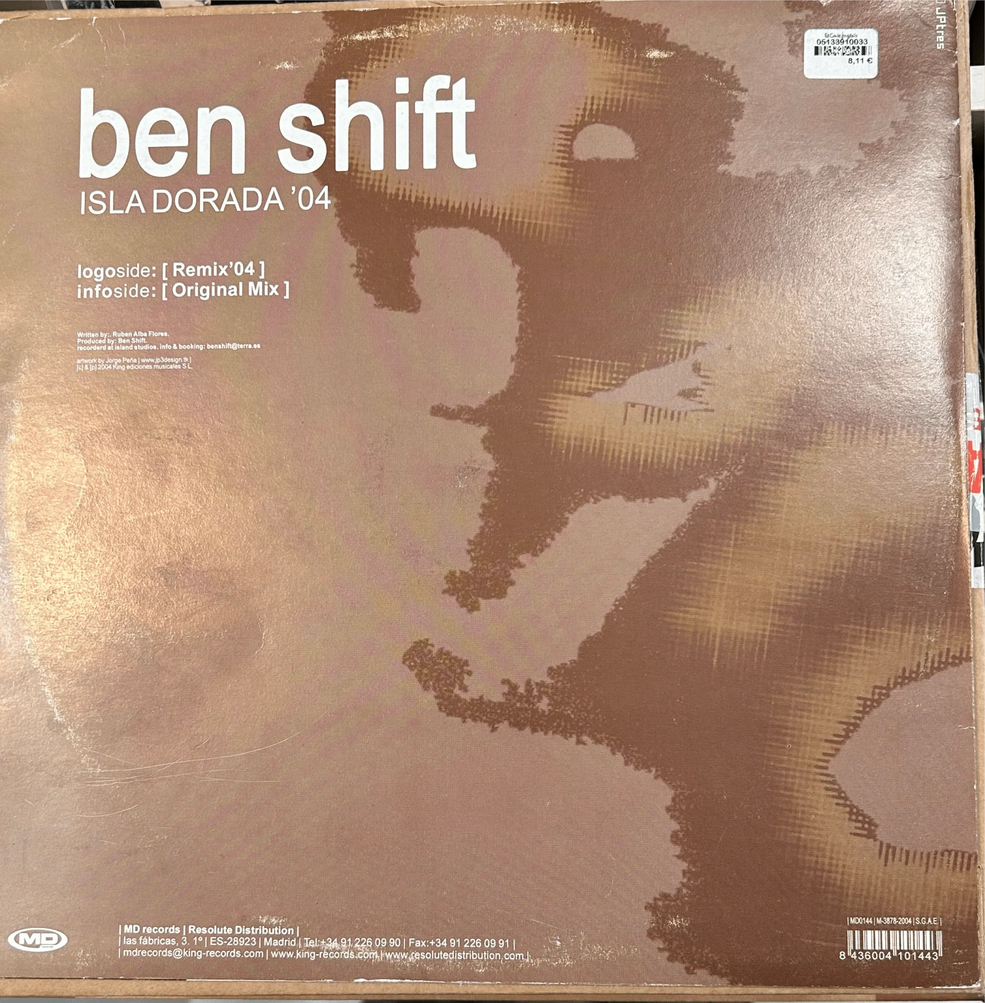 Maxisingle Ben Shift ‎– Isla Dorada 2ª Mano - Image 2
