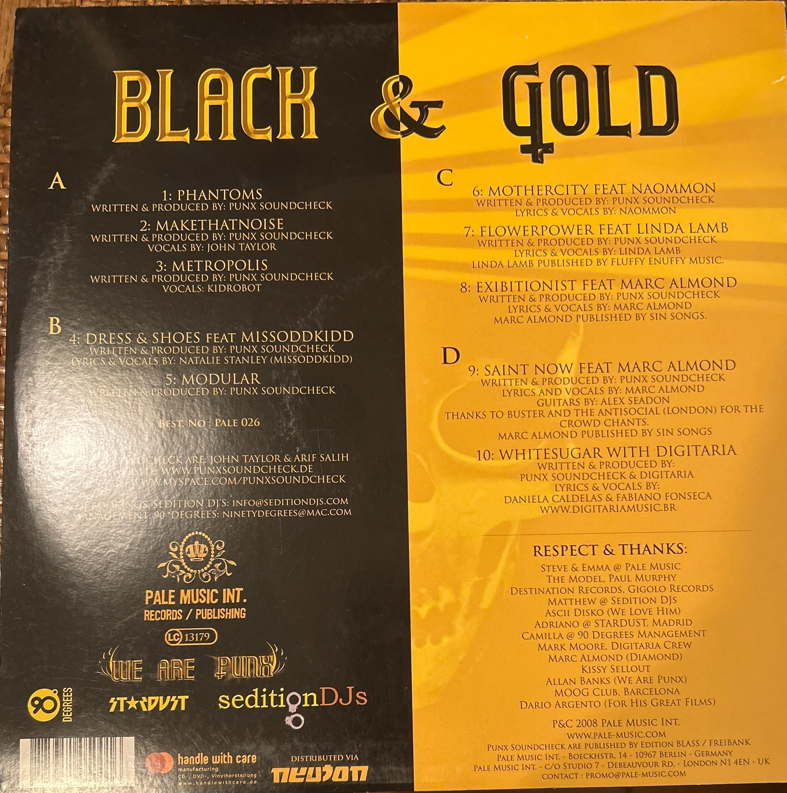 LP Punx Soundcheck – Black & Gold 2ª Mano - Image 2