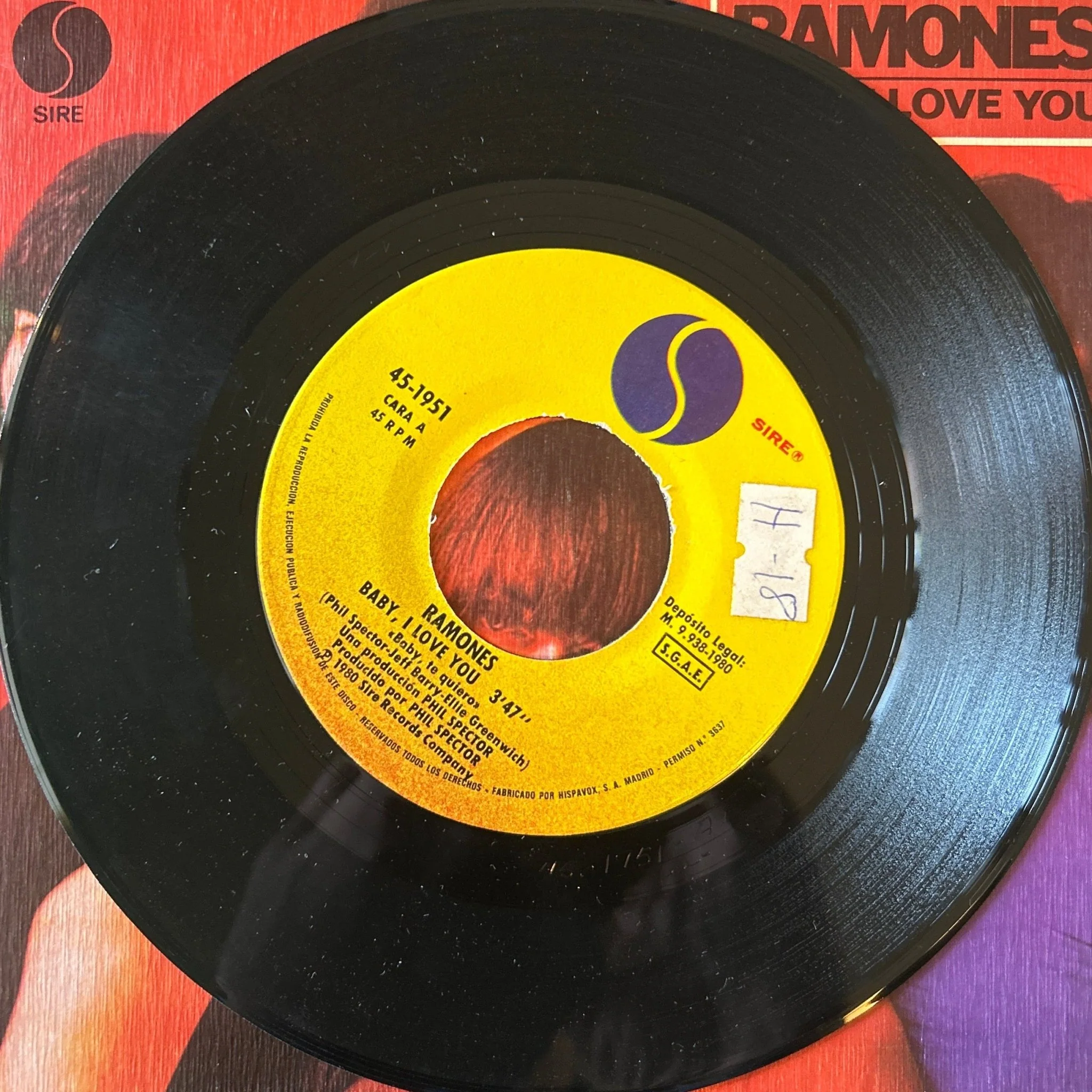 SINGLE Ramones ‎– Baby, I Love You 2ª Mano - Image 3