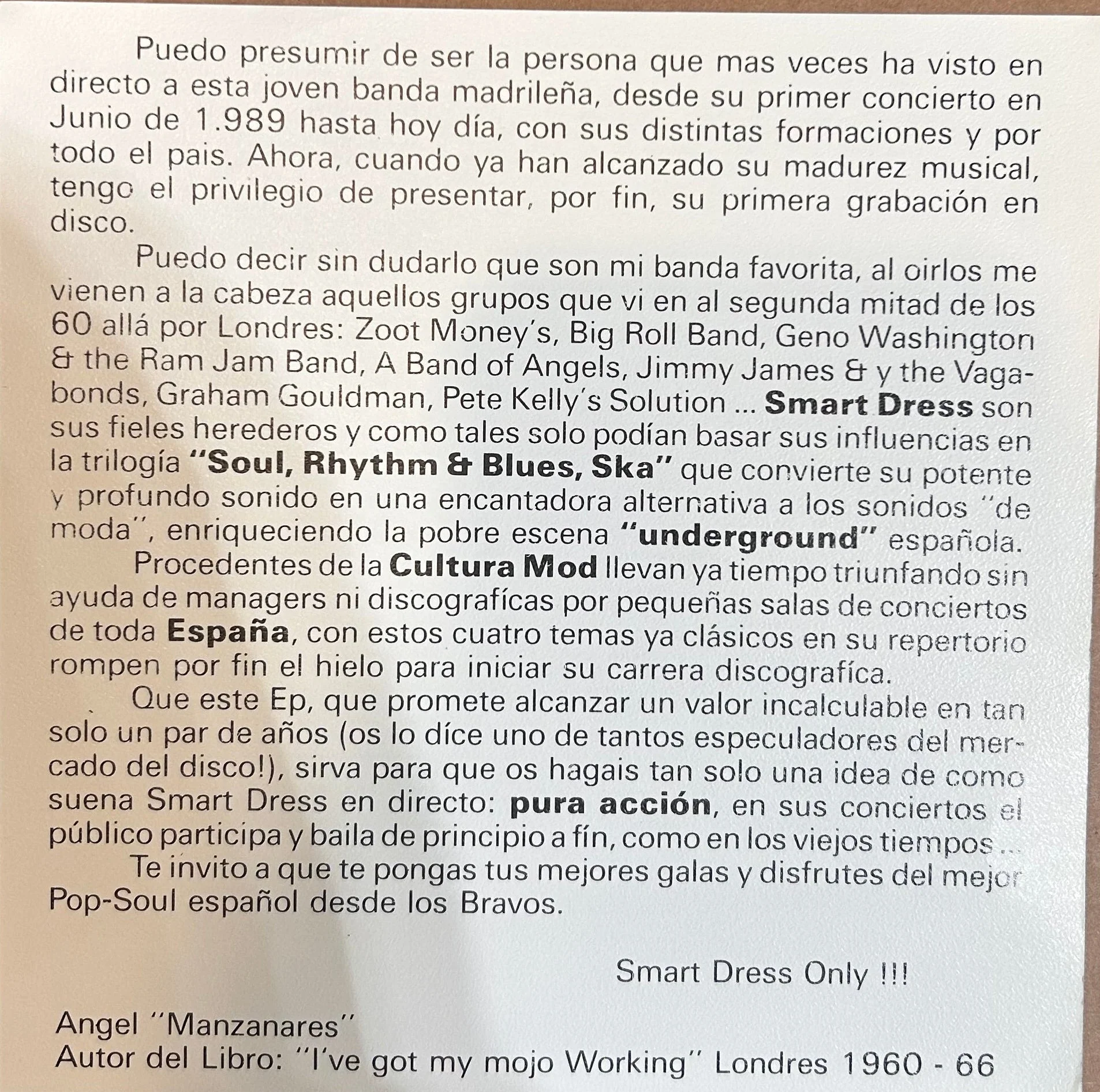SINGLE Smart Dress ‎– Más De Un Millón 2ª Mano - Image 3