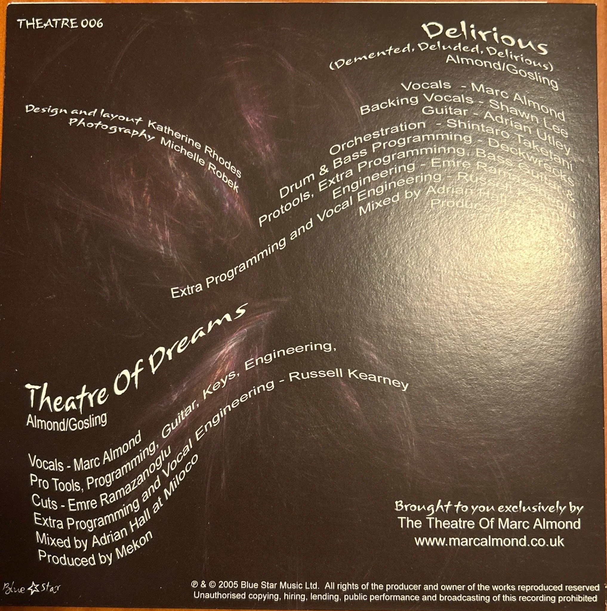 SINGLE Marc Almond ‎– Delirious / Theatre Of Dreams 2ª Mano - Image 2