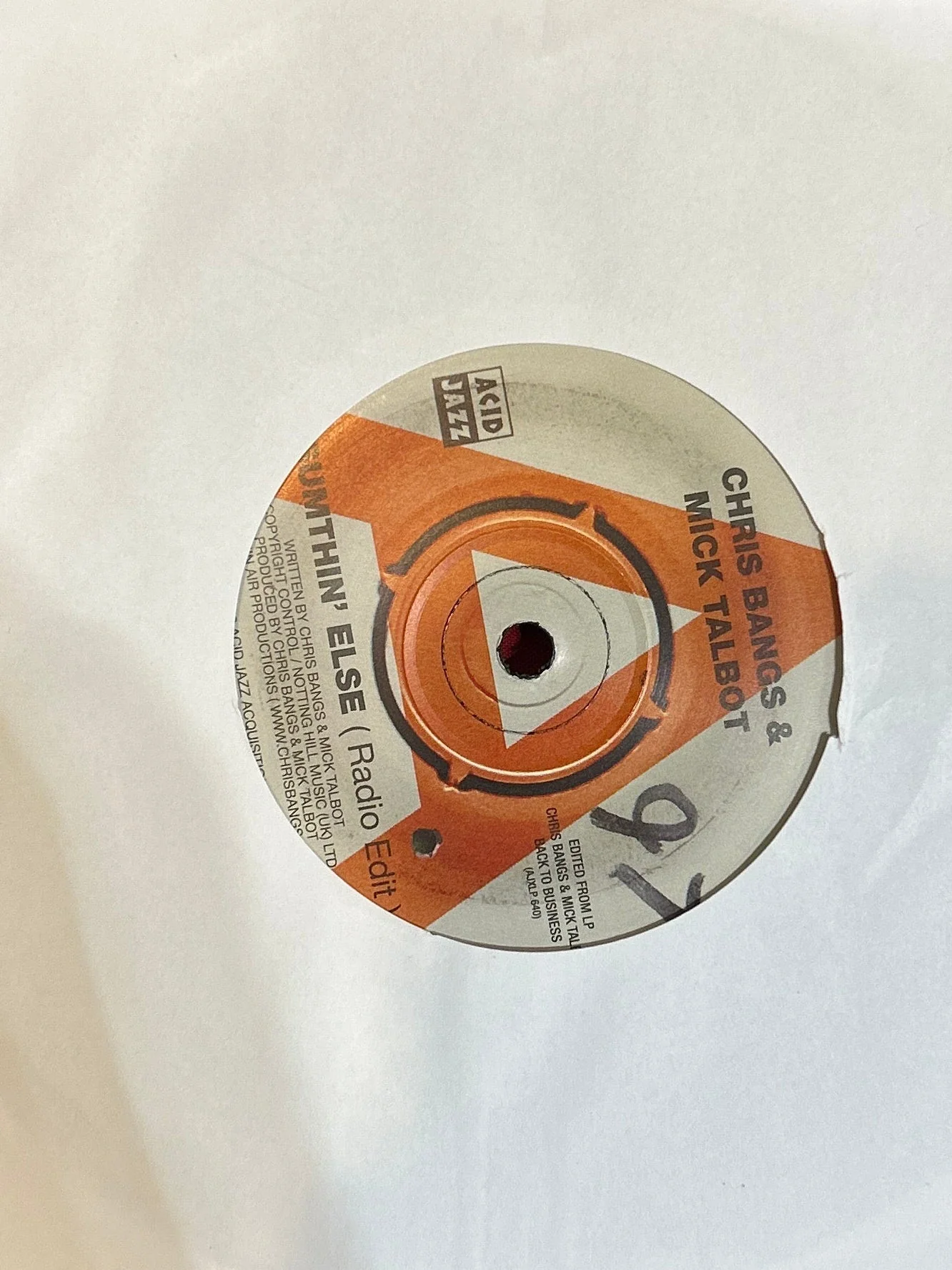 SINGLE Chris Bangs & Mick Talbot – Sumthin' Else 2ª Mano - Image 2