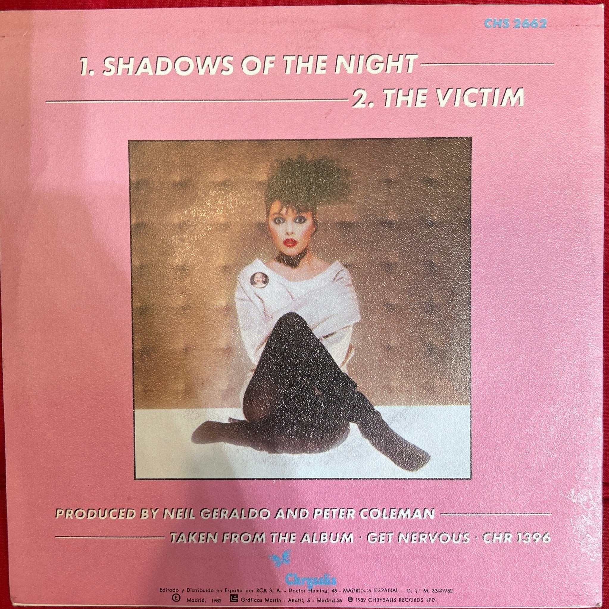 SINGLE  Pat Benatar – Shadows Of The Night = Sombras De La Noche 2ª Mano (Producto exclusivo recogida en tienda) - Image 2