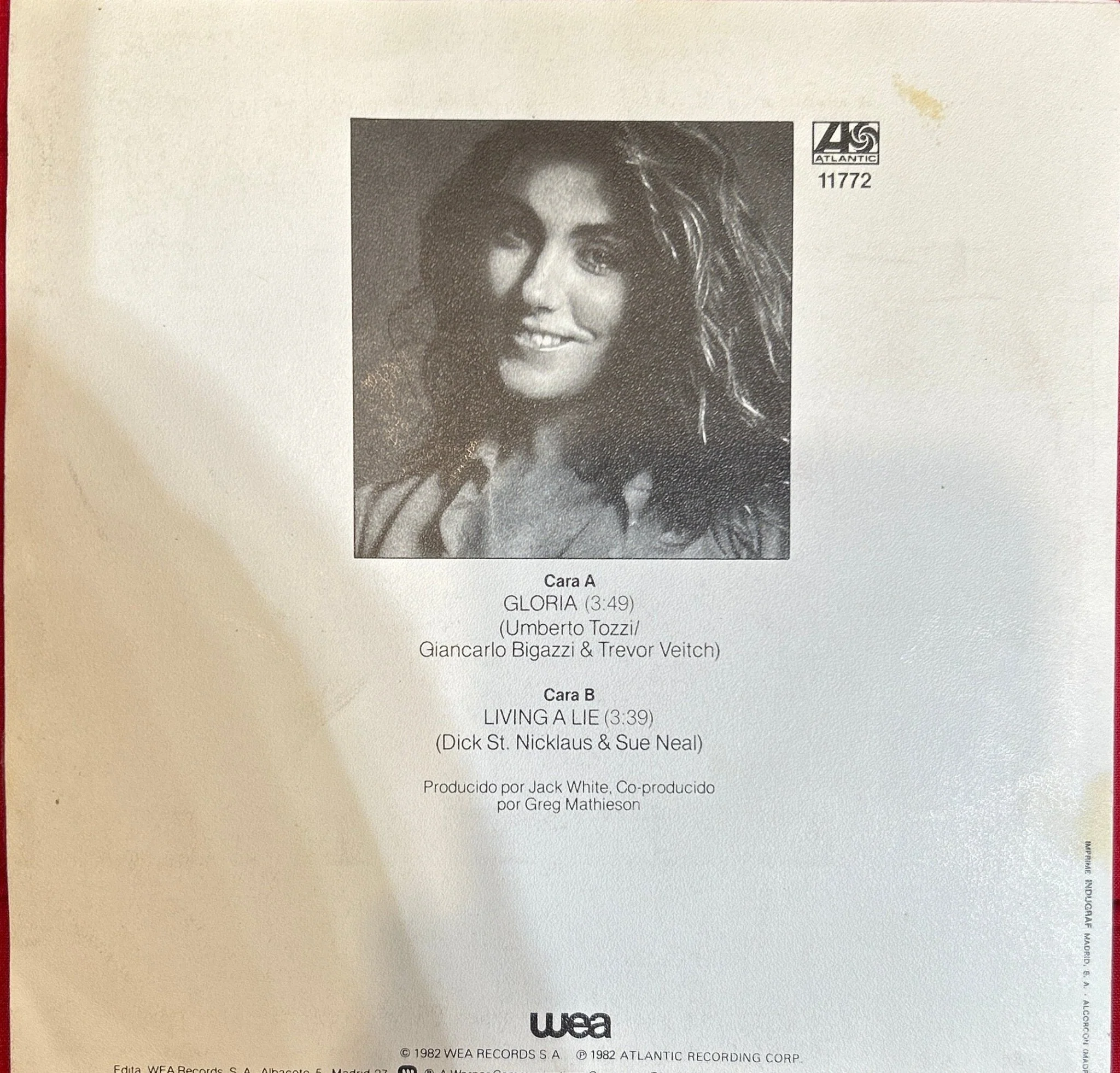 SINGLE Laura Branigan – Gloria 2ª Mano (Producto exclusivo recogida en tienda) - Image 2