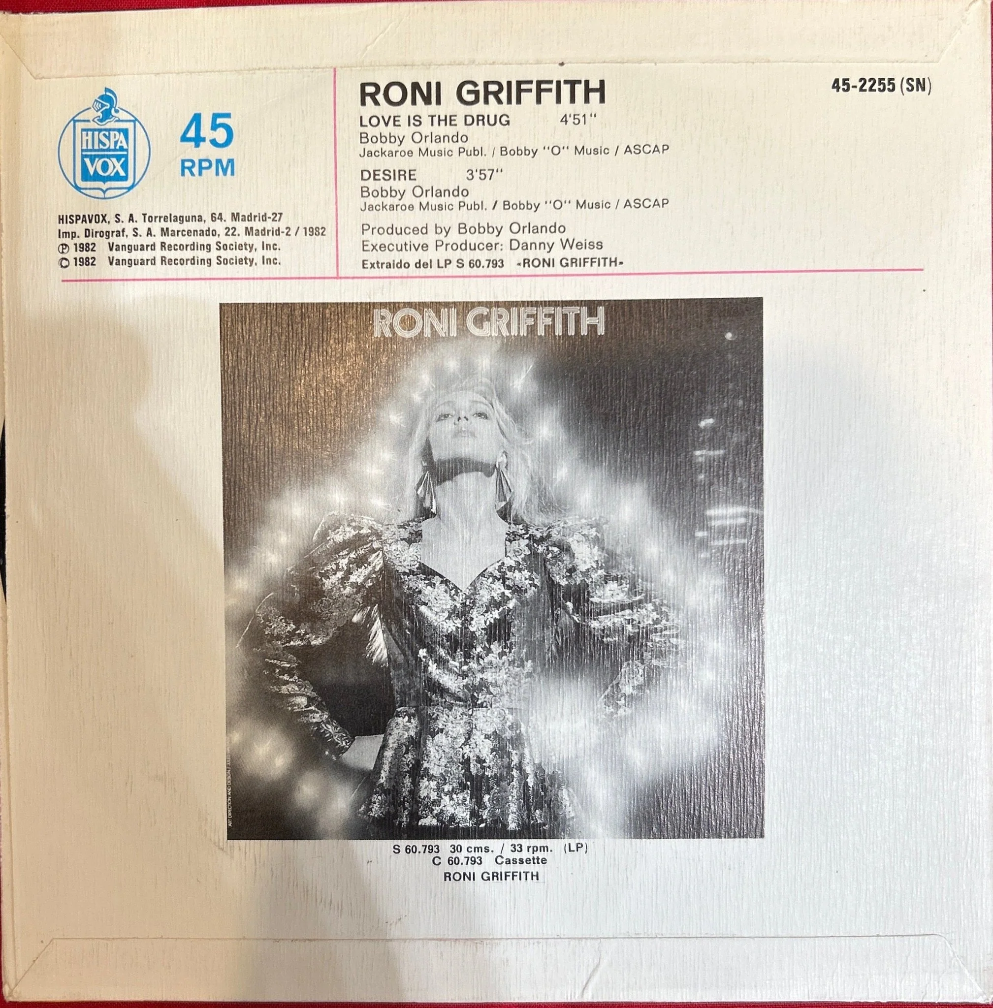 SINGLE Roni Griffith – Love Is The Drug 2ª Mano (Producto exclusivo recogida en tienda) - Image 2