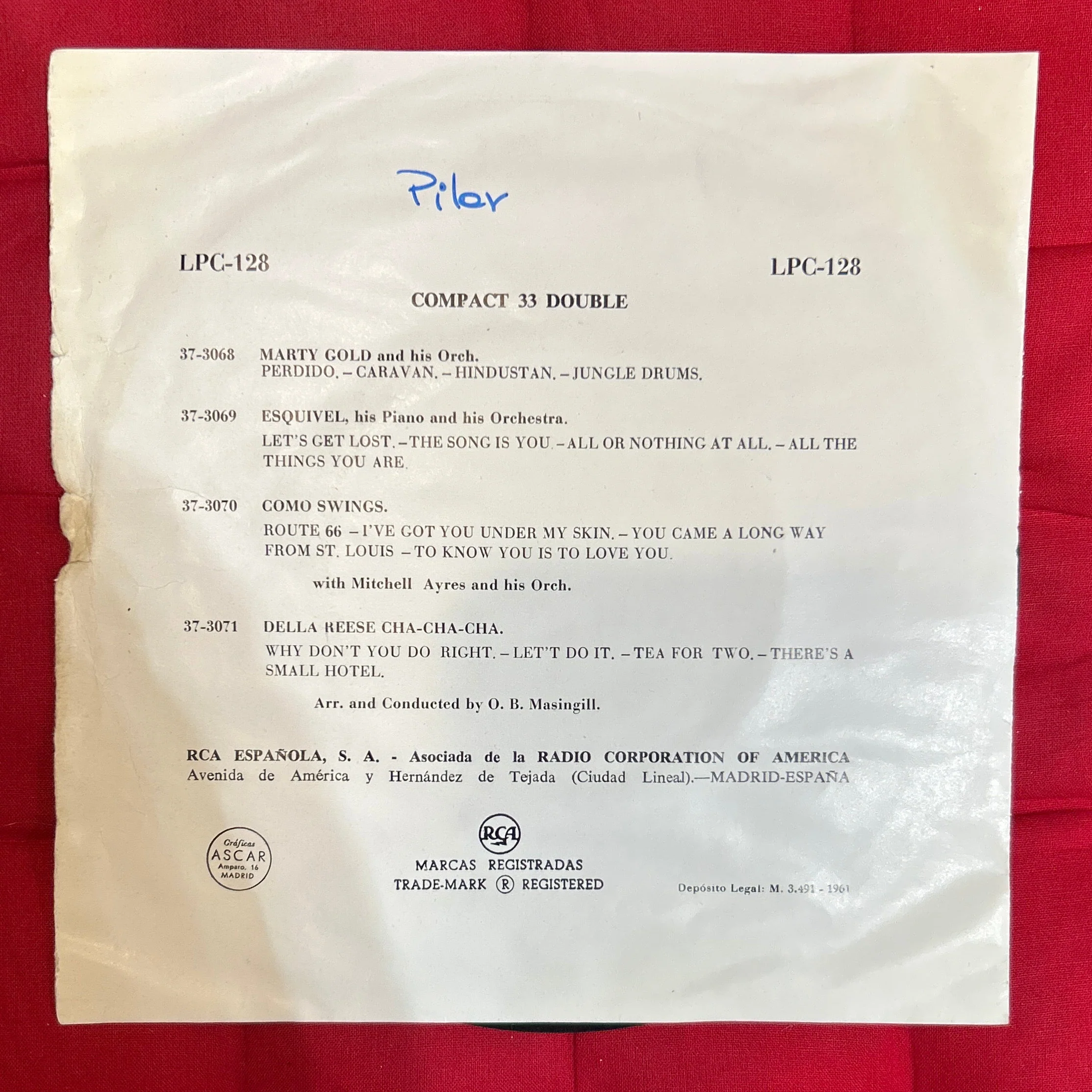 SINGLE Elvis Presley With The Jordanaires ‎– Elvis By Request 2ª Mano - Image 2