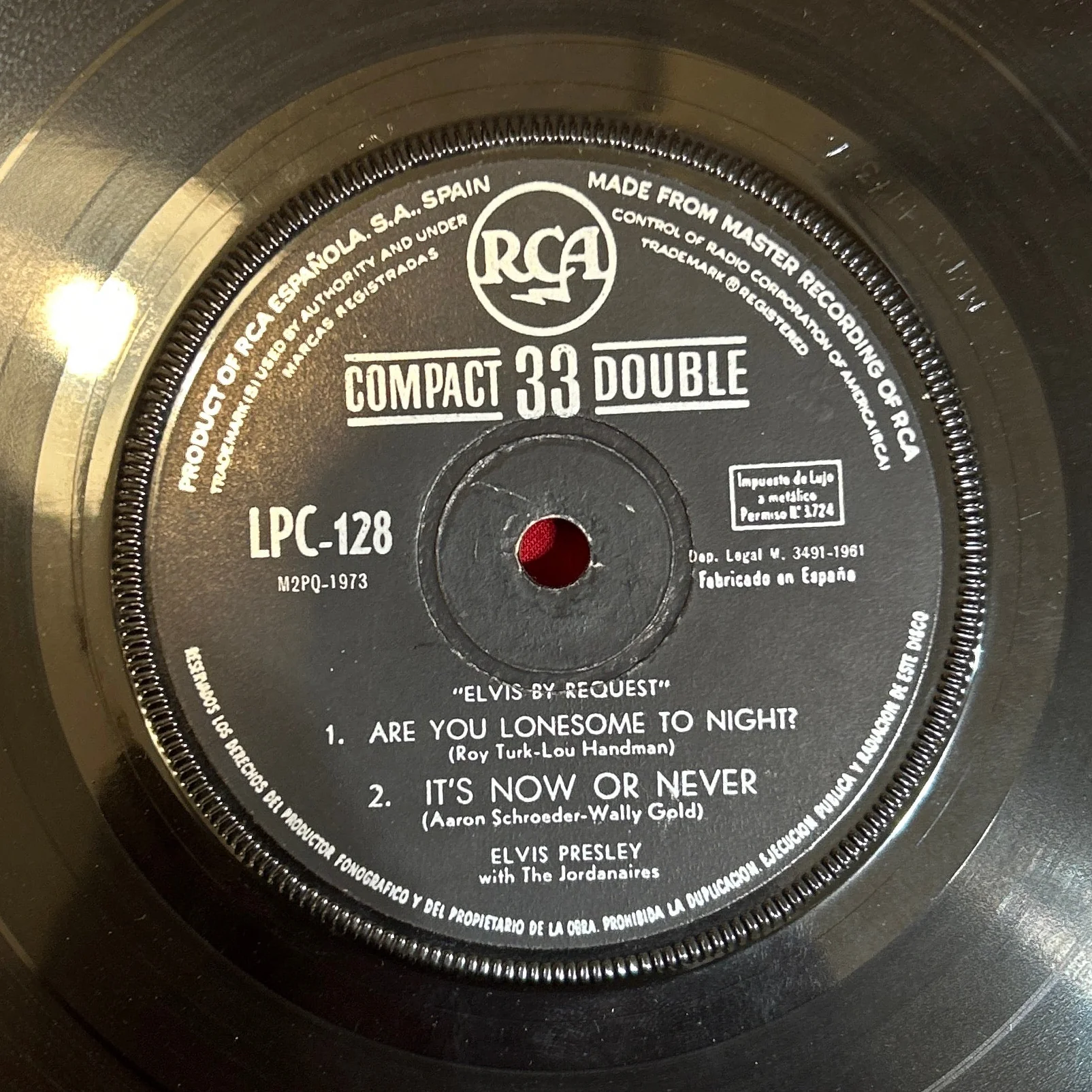 SINGLE Elvis Presley With The Jordanaires ‎– Elvis By Request 2ª Mano - Image 3