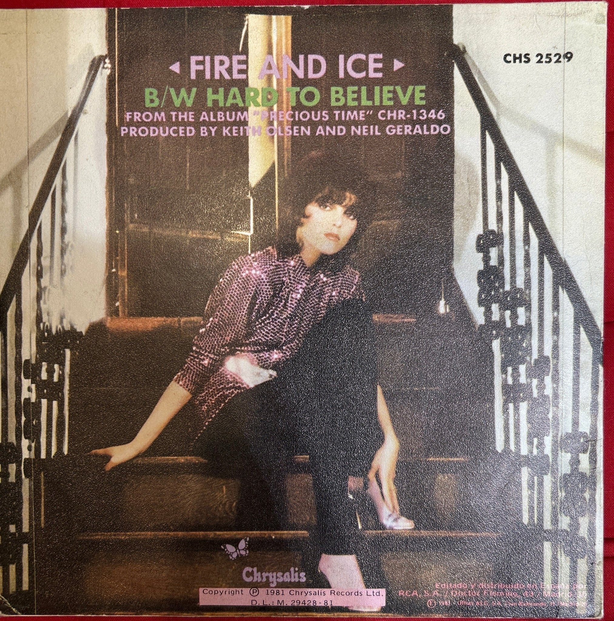 SINGLE Pat Benatar – Fire And Ice = El Fuego Y El Hielo 2ª Mano  (Producto exclusivo recogida en tienda) - Image 2