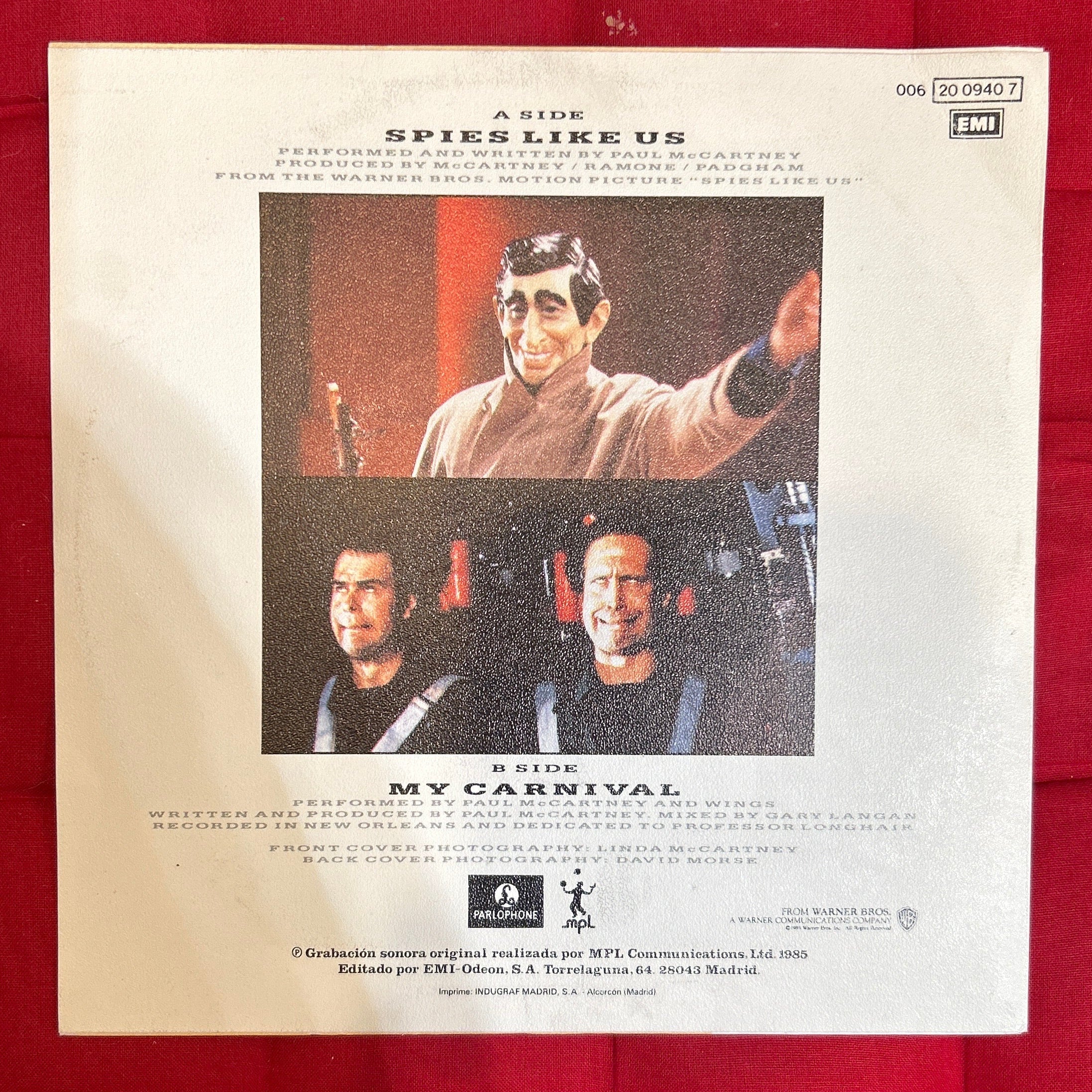 SINGLE Paul McCartney ‎– Spies Like Us 2ª mano (Producto exclusivo recogida en tienda) - Image 2