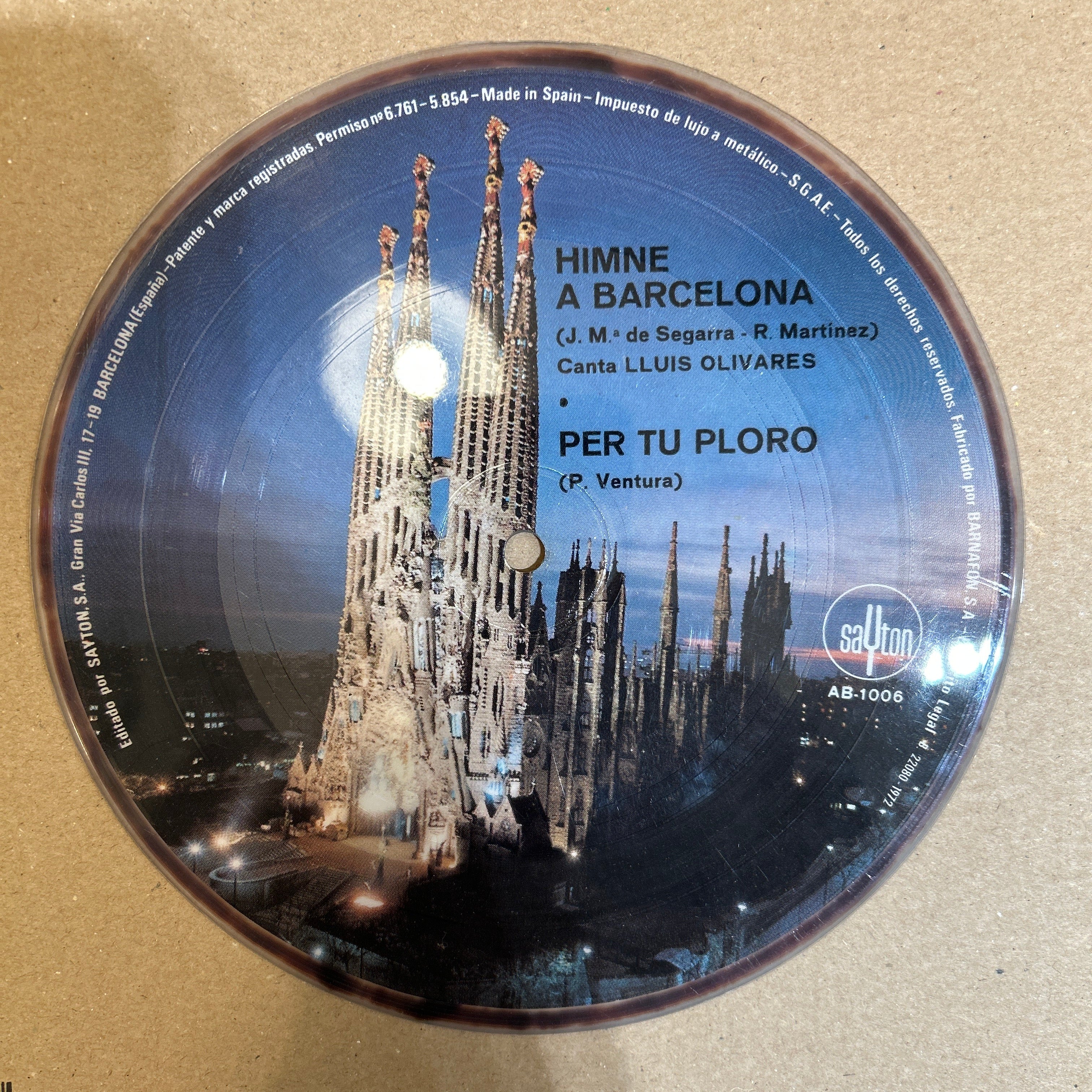 SINGLE PICTURE DISC V/A ‎– Himne Del C. De F. Barcelona 2ª mano - Image 2